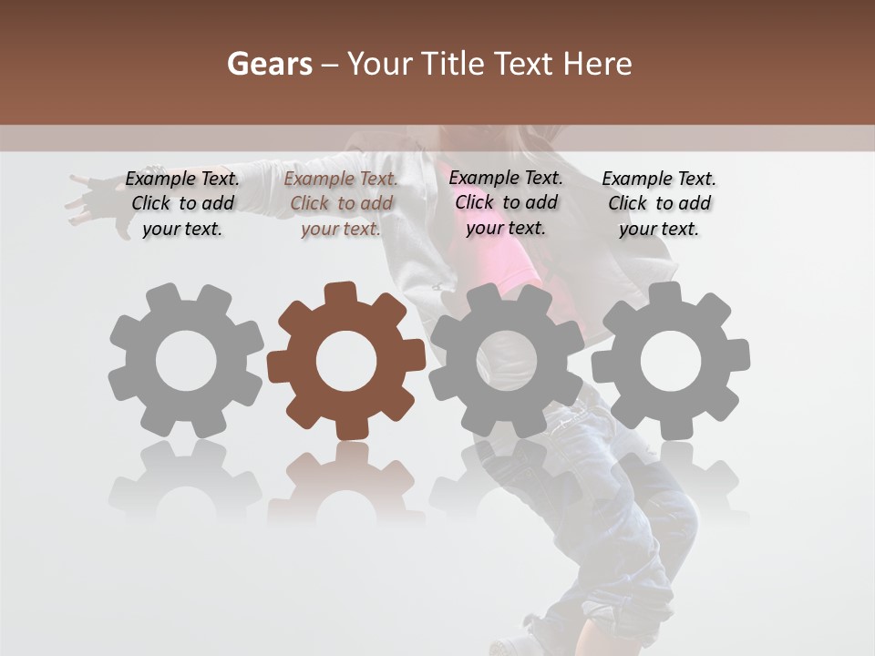 Posing Breakdancer Jump PowerPoint Template