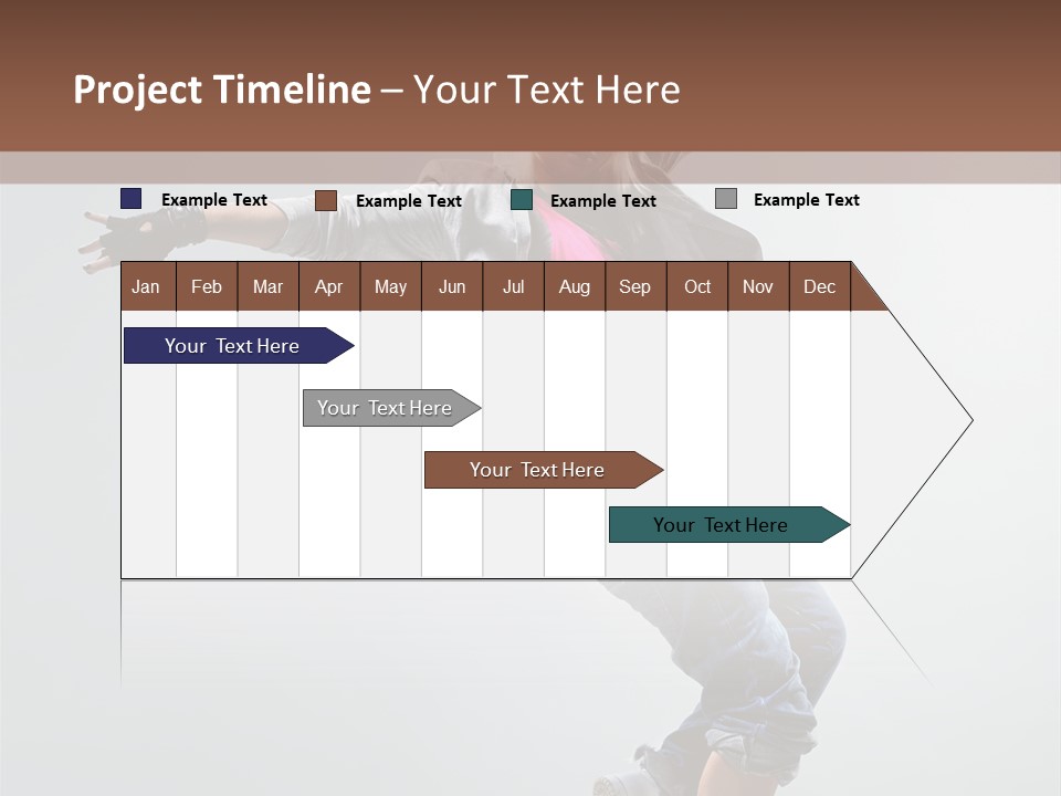 Posing Breakdancer Jump PowerPoint Template