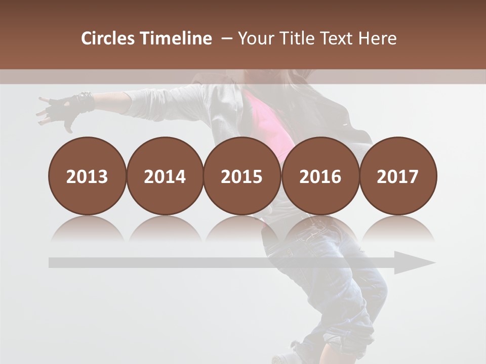 Posing Breakdancer Jump PowerPoint Template