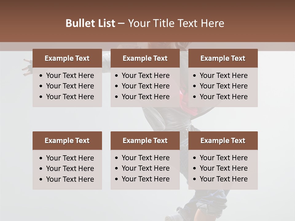 Posing Breakdancer Jump PowerPoint Template