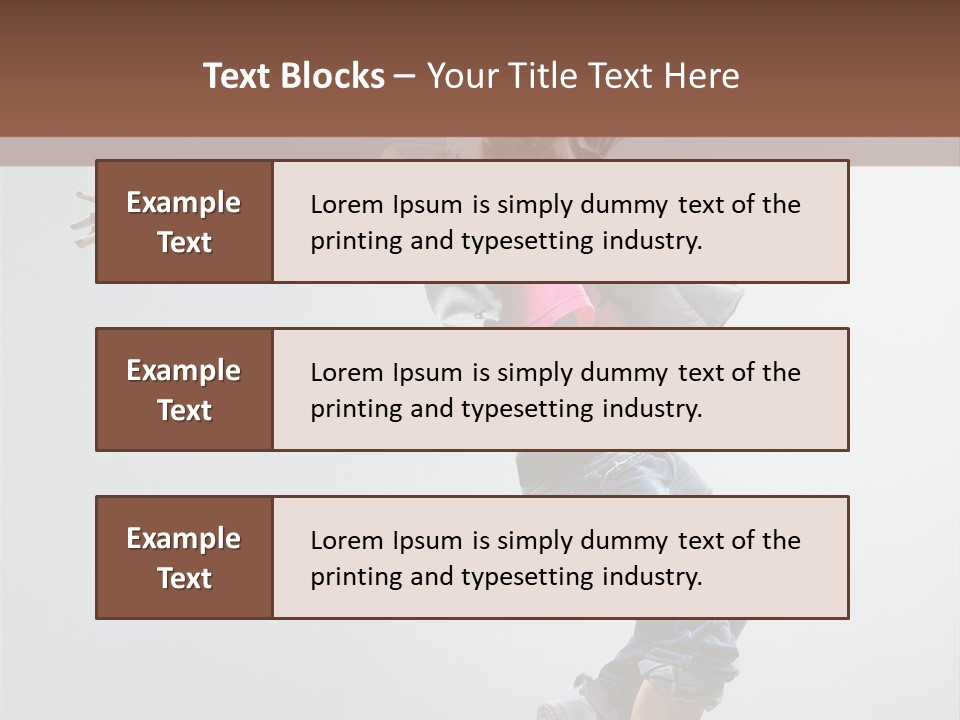 Posing Breakdancer Jump PowerPoint Template