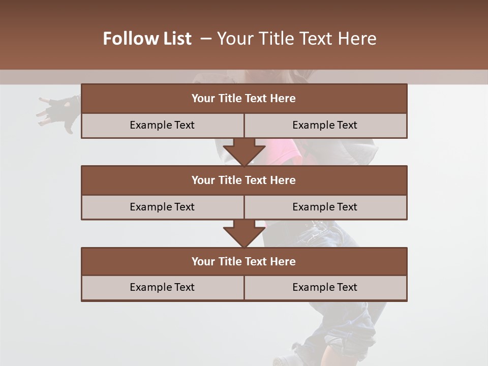 Posing Breakdancer Jump PowerPoint Template