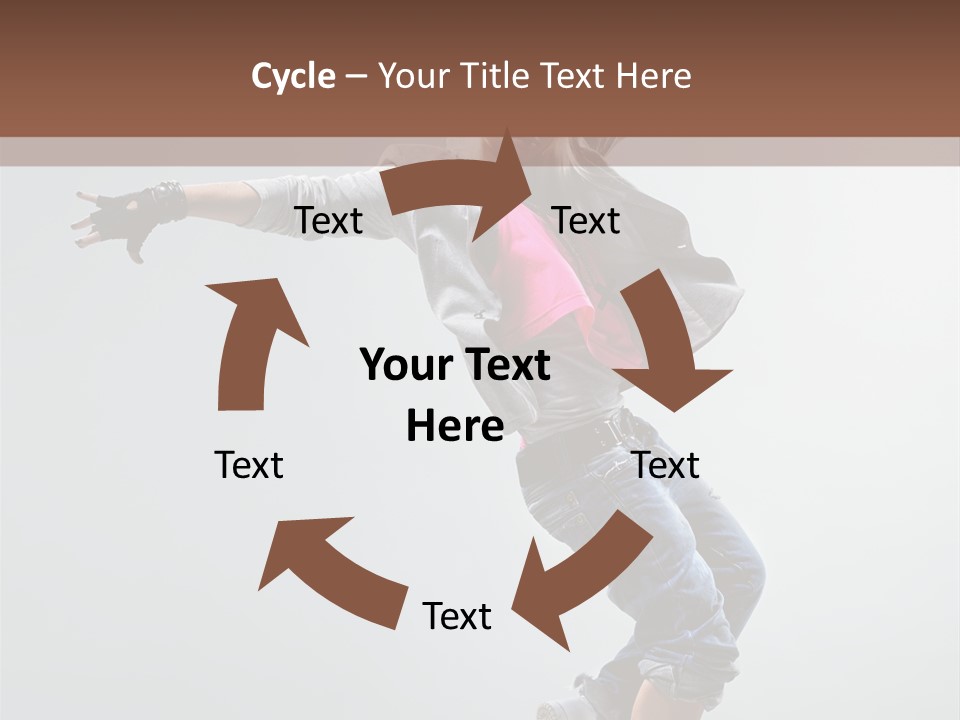 Posing Breakdancer Jump PowerPoint Template