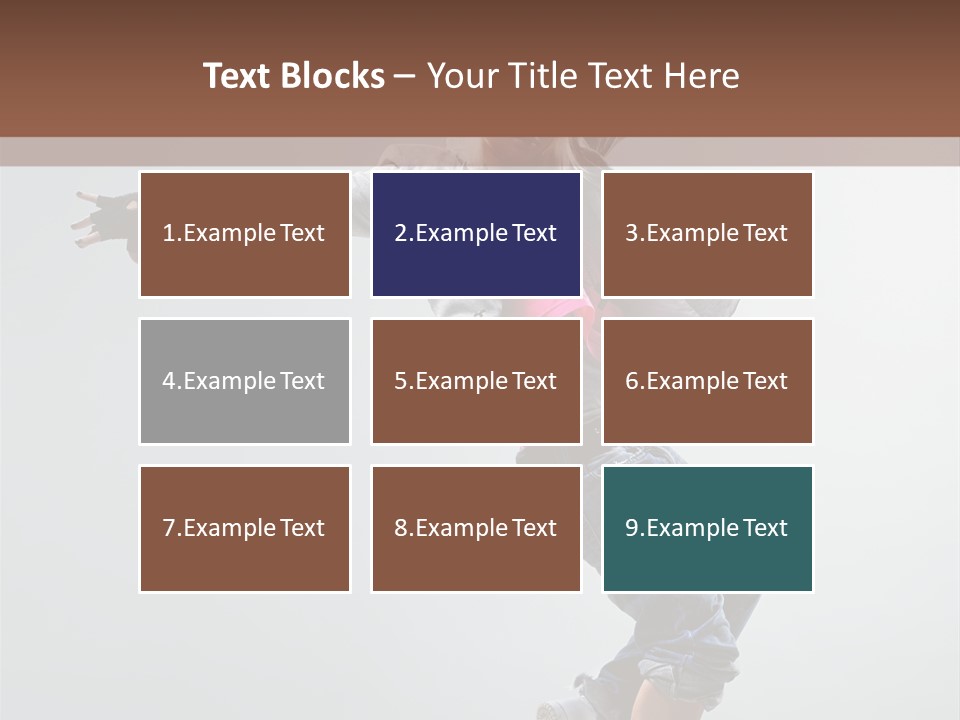 Posing Breakdancer Jump PowerPoint Template