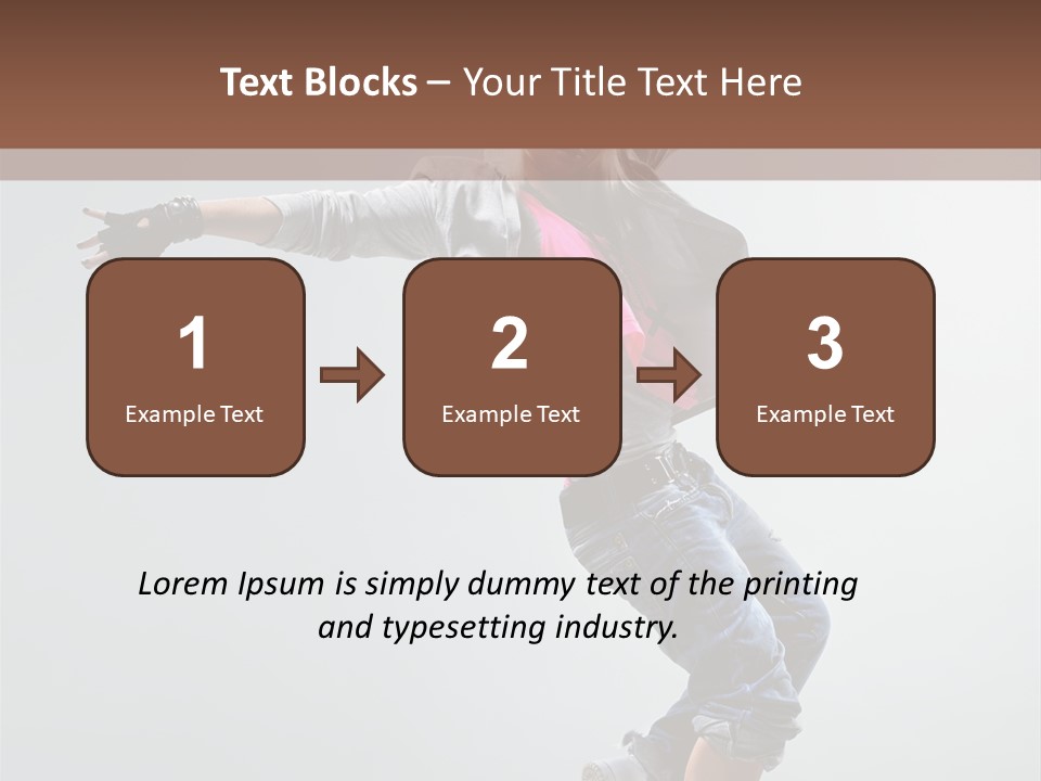 Posing Breakdancer Jump PowerPoint Template