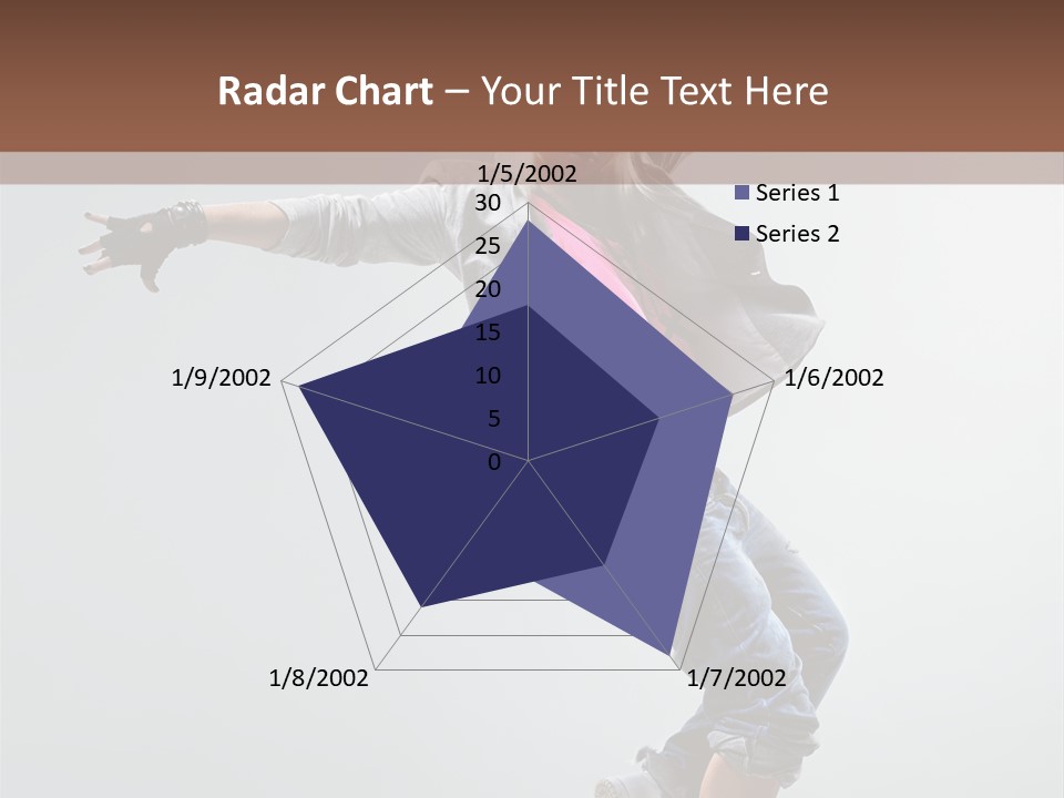 Posing Breakdancer Jump PowerPoint Template