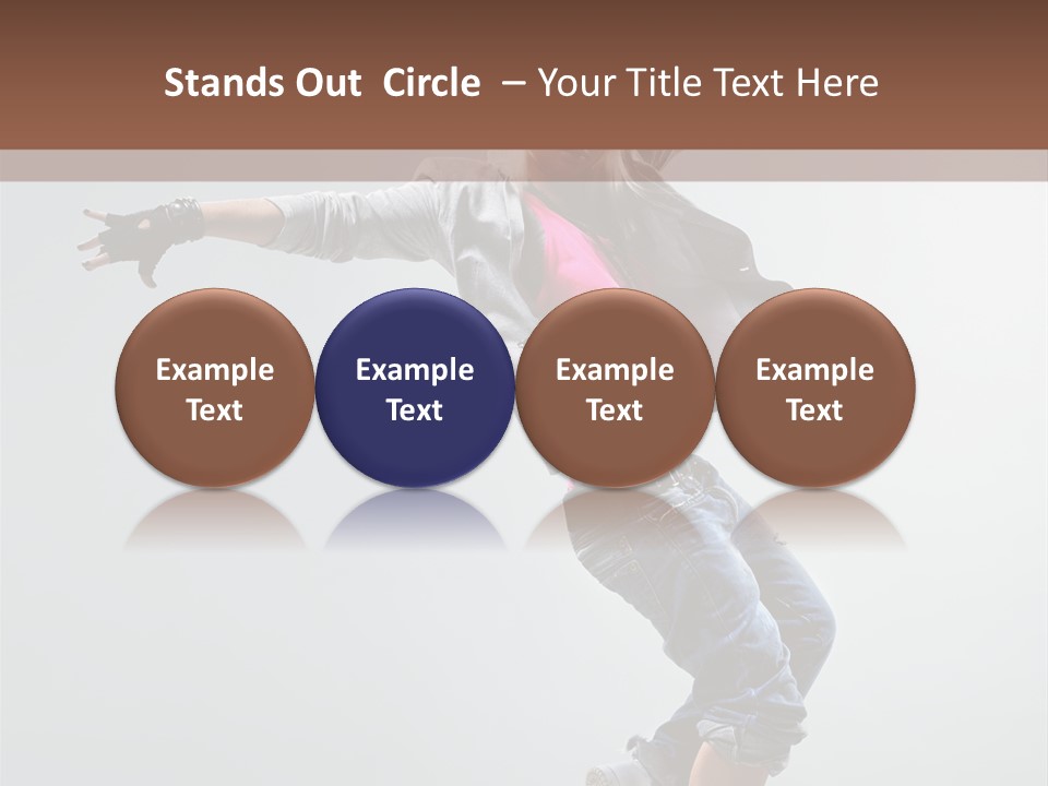 Posing Breakdancer Jump PowerPoint Template