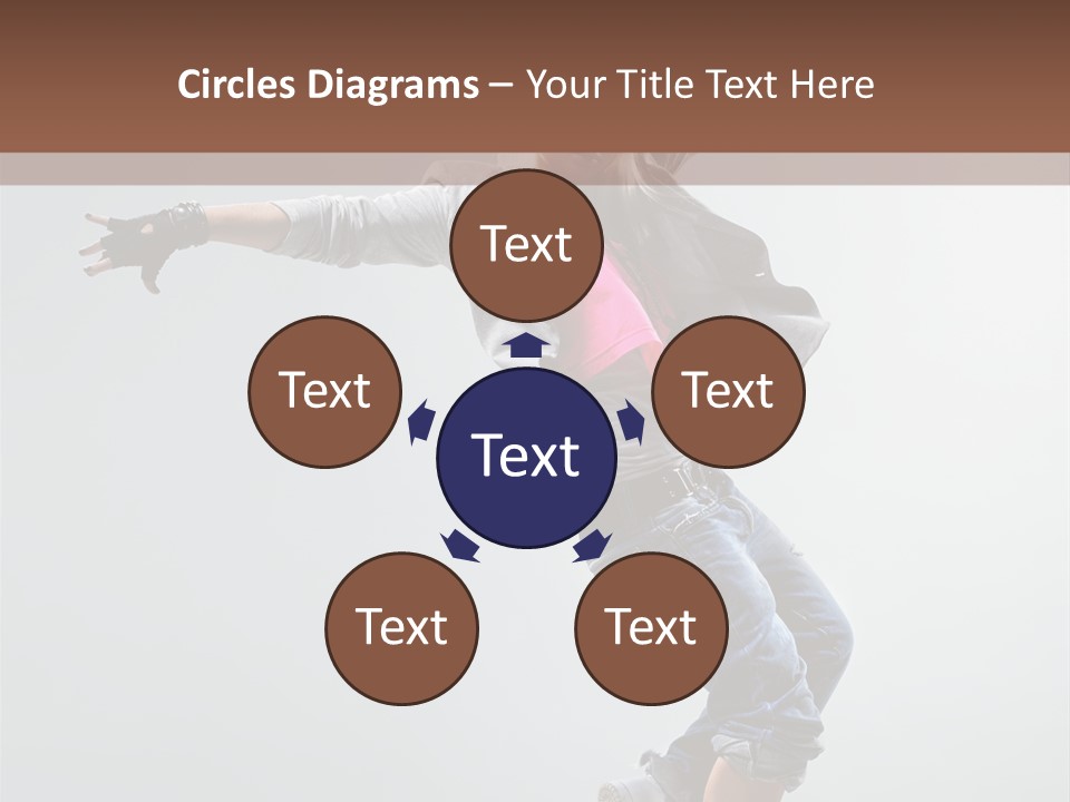 Posing Breakdancer Jump PowerPoint Template