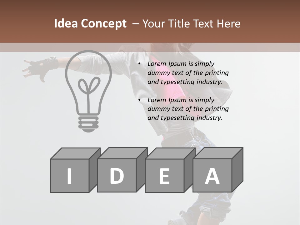 Posing Breakdancer Jump PowerPoint Template