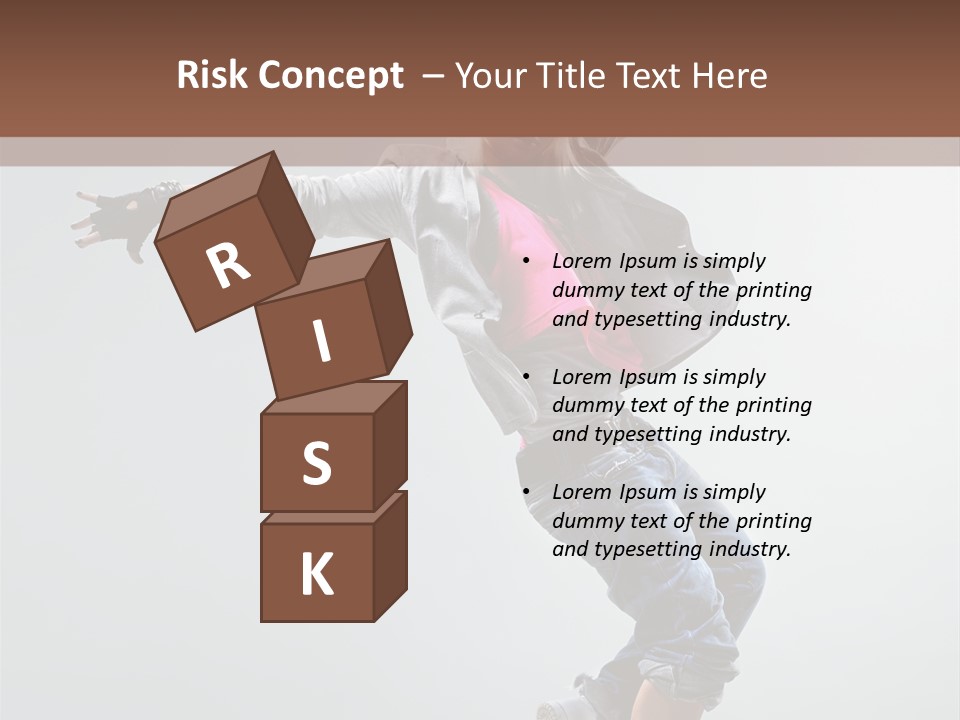 Posing Breakdancer Jump PowerPoint Template