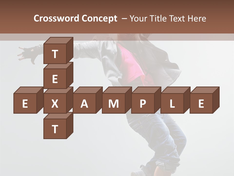 Posing Breakdancer Jump PowerPoint Template