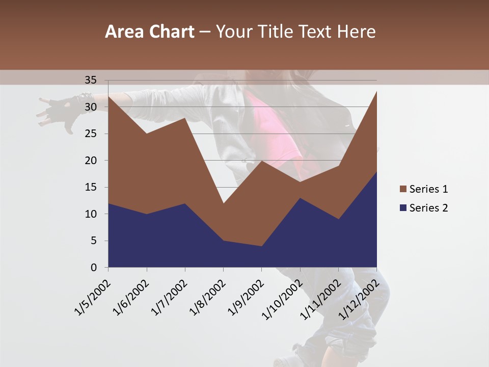 Posing Breakdancer Jump PowerPoint Template