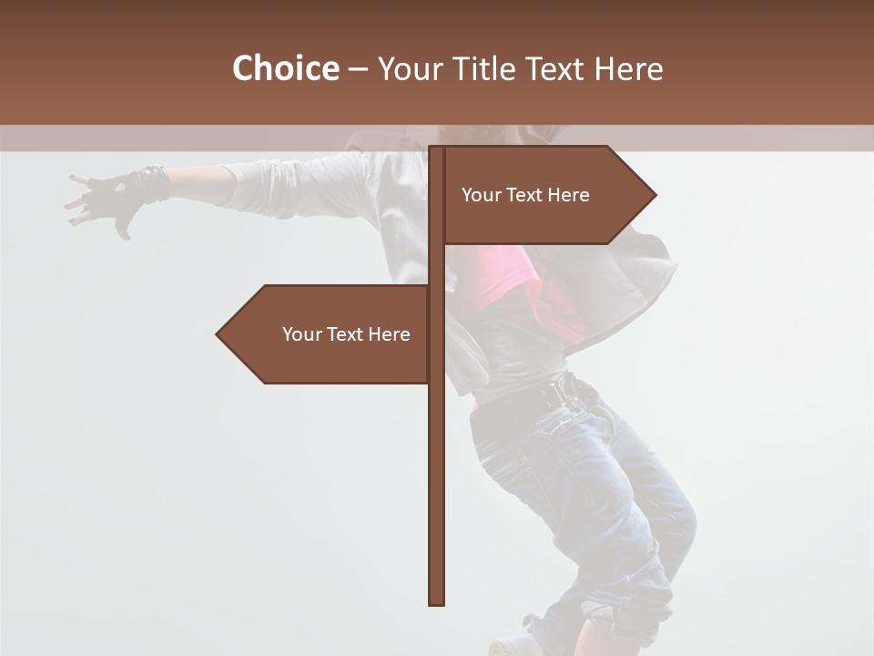 Posing Breakdancer Jump PowerPoint Template