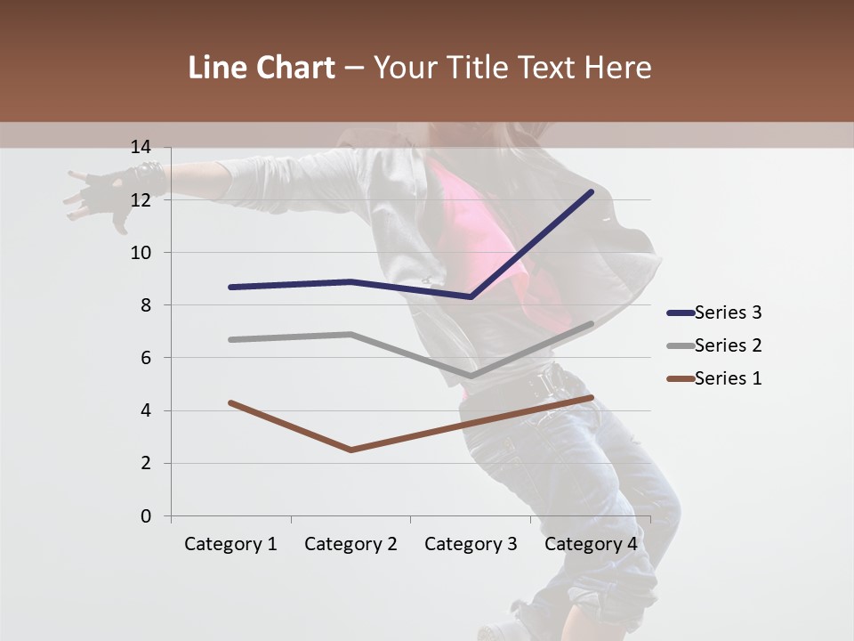 Posing Breakdancer Jump PowerPoint Template