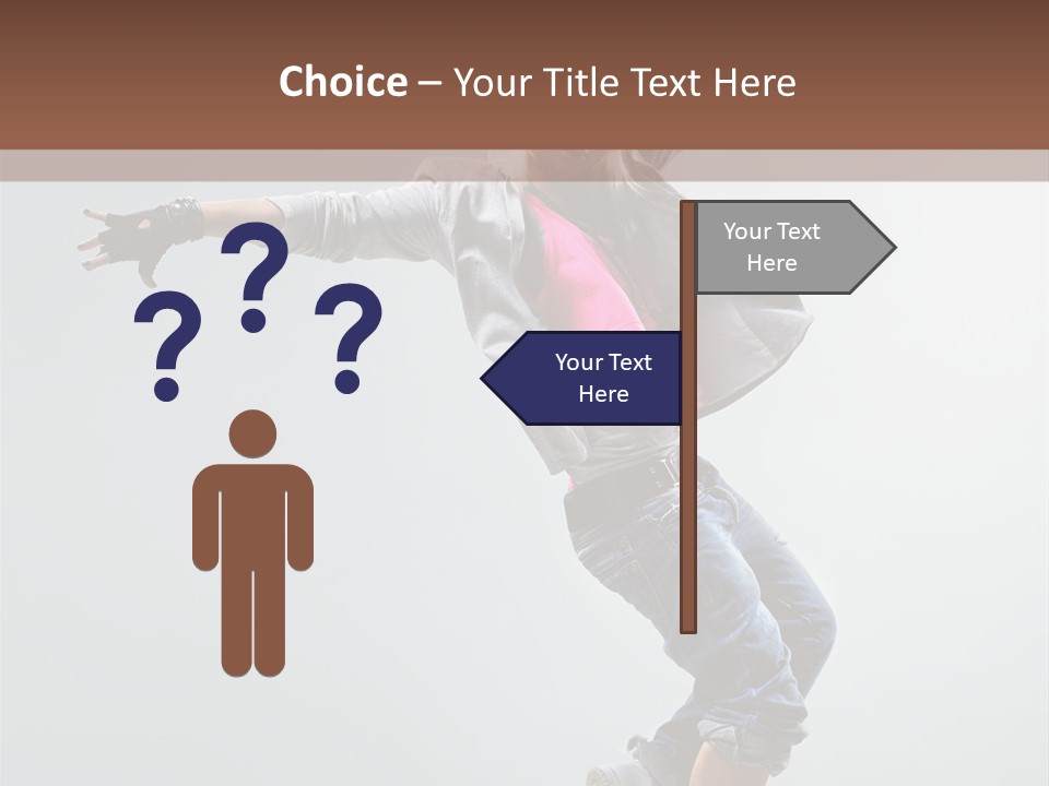 Posing Breakdancer Jump PowerPoint Template