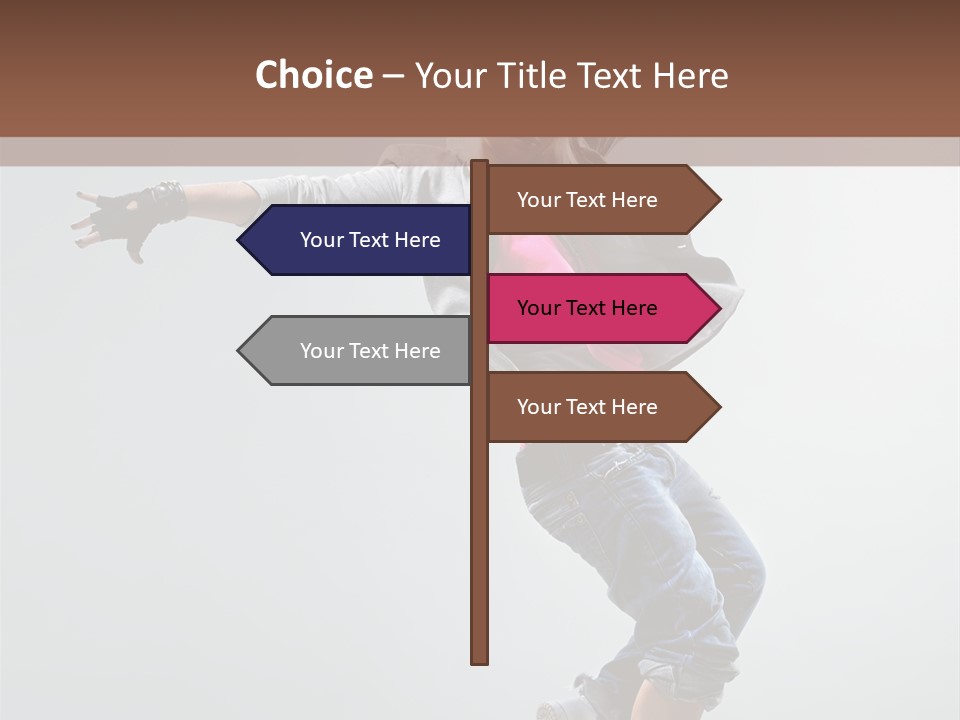 Posing Breakdancer Jump PowerPoint Template