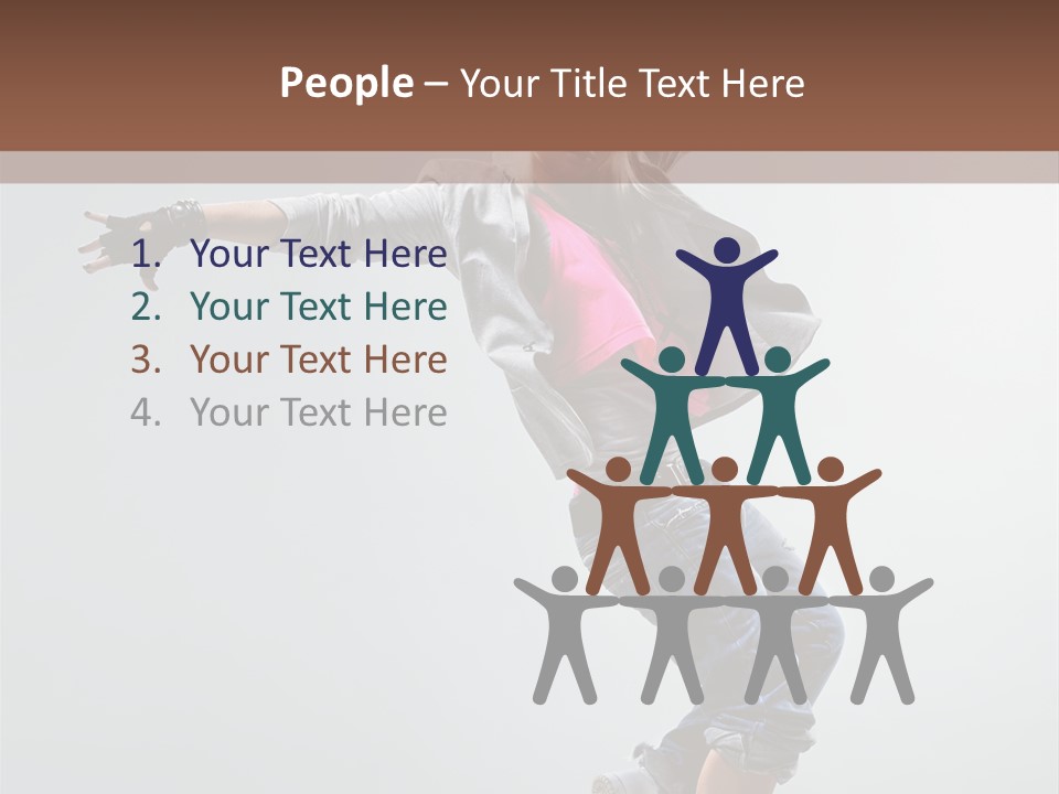 Posing Breakdancer Jump PowerPoint Template