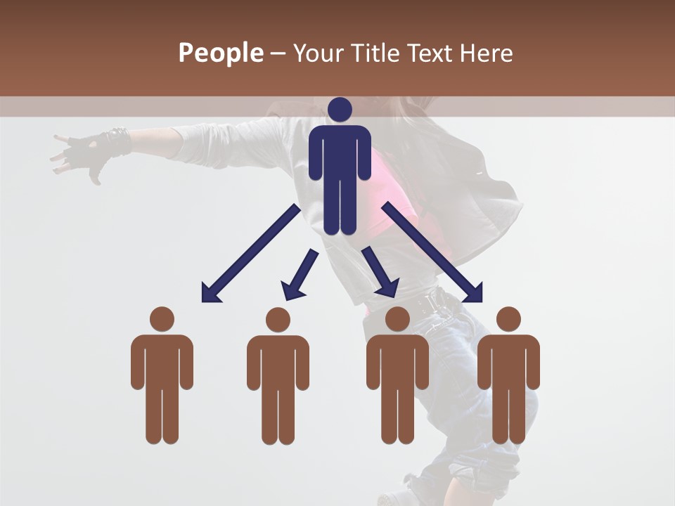 Posing Breakdancer Jump PowerPoint Template