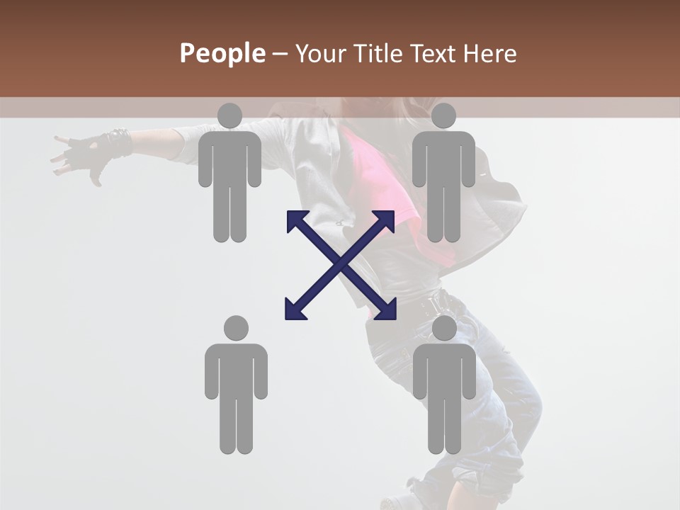 Posing Breakdancer Jump PowerPoint Template