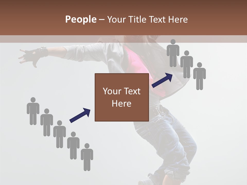 Posing Breakdancer Jump PowerPoint Template