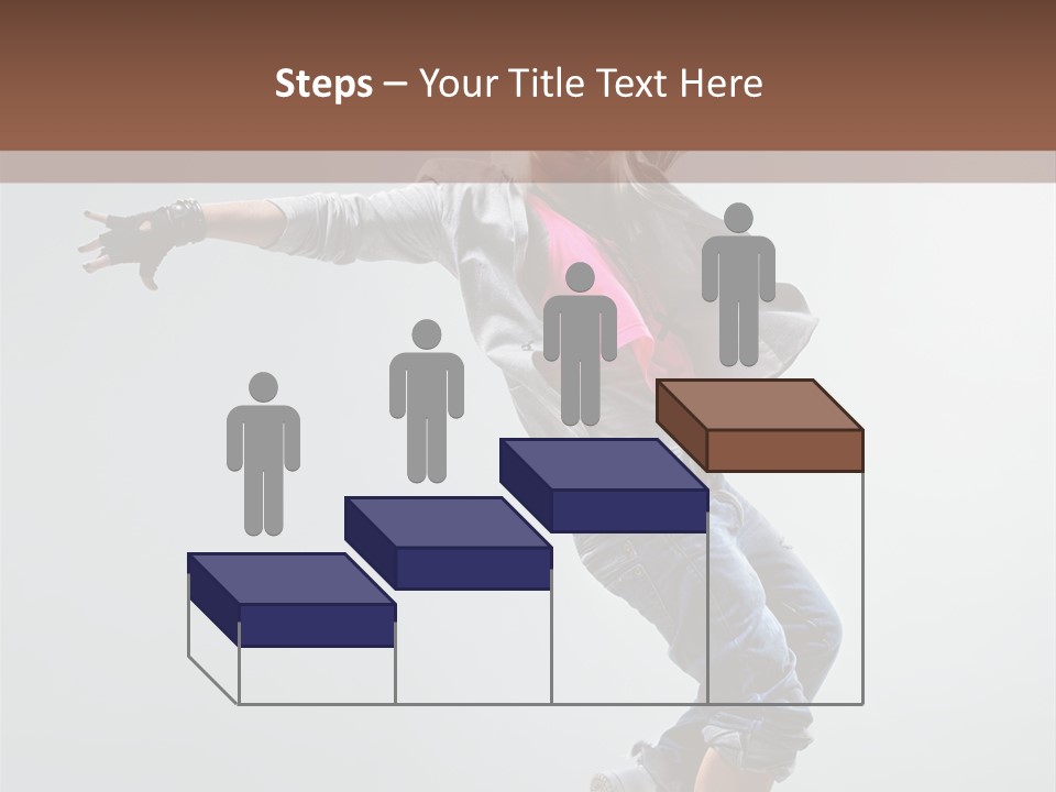 Posing Breakdancer Jump PowerPoint Template