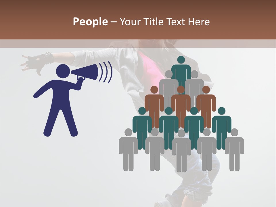 Posing Breakdancer Jump PowerPoint Template