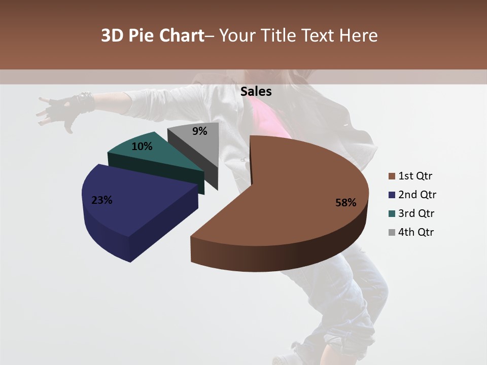 Posing Breakdancer Jump PowerPoint Template