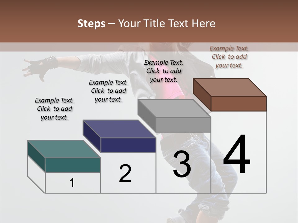 Posing Breakdancer Jump PowerPoint Template