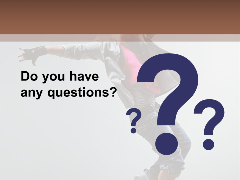 Posing Breakdancer Jump PowerPoint Template