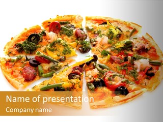 Shrimp Bite Pepperoni PowerPoint Template