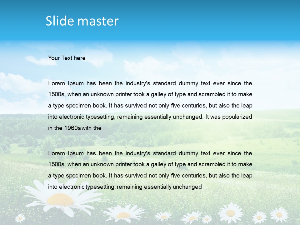 Cloud Floral Pasture PowerPoint Template