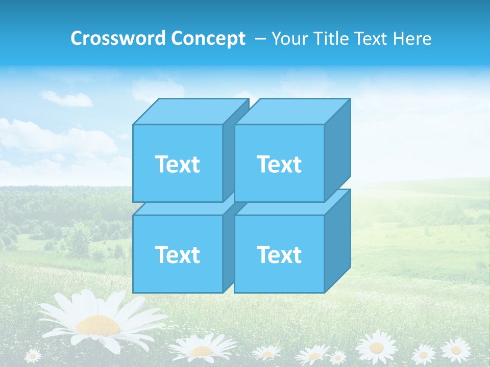 Cloud Floral Pasture PowerPoint Template