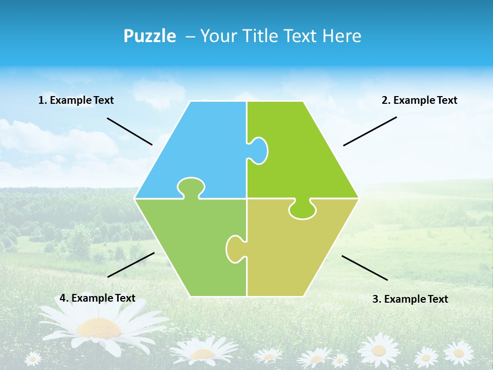 Cloud Floral Pasture PowerPoint Template