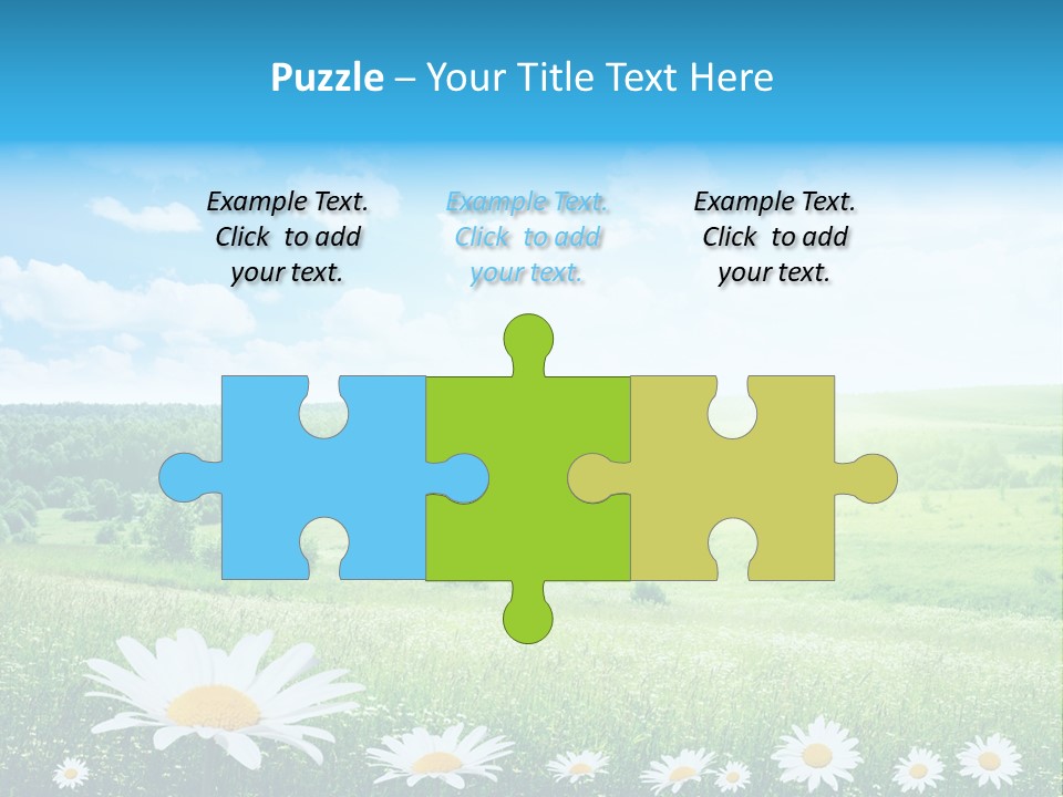 Cloud Floral Pasture PowerPoint Template