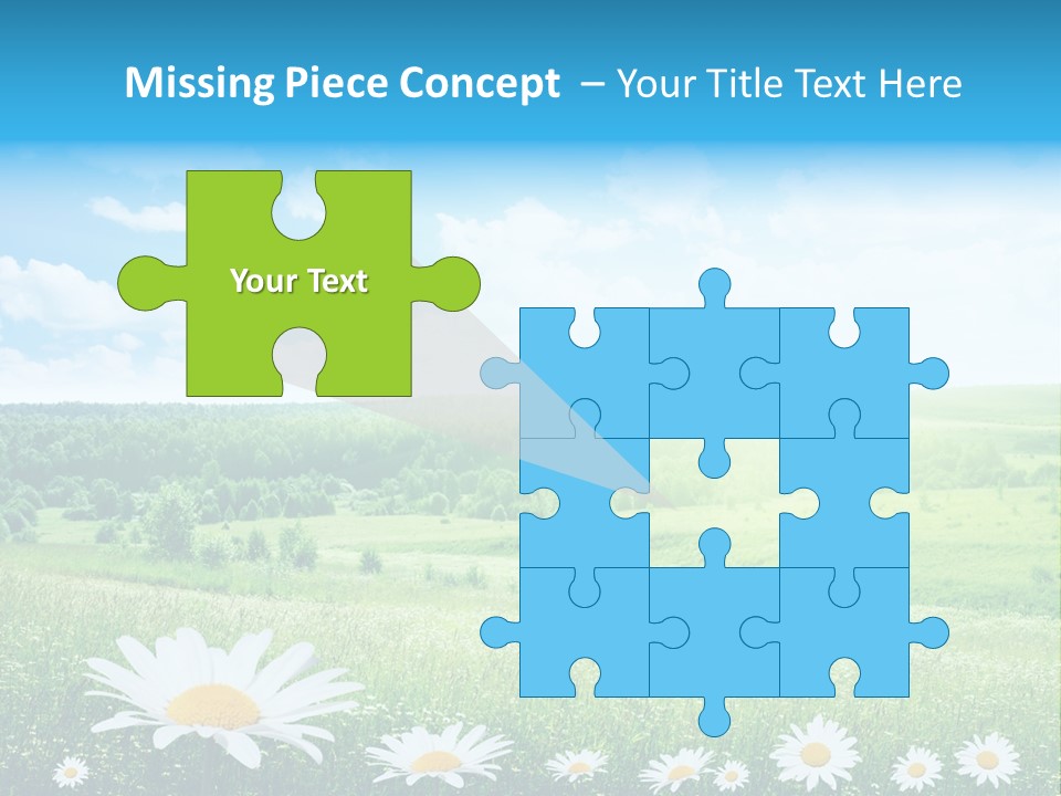 Cloud Floral Pasture PowerPoint Template