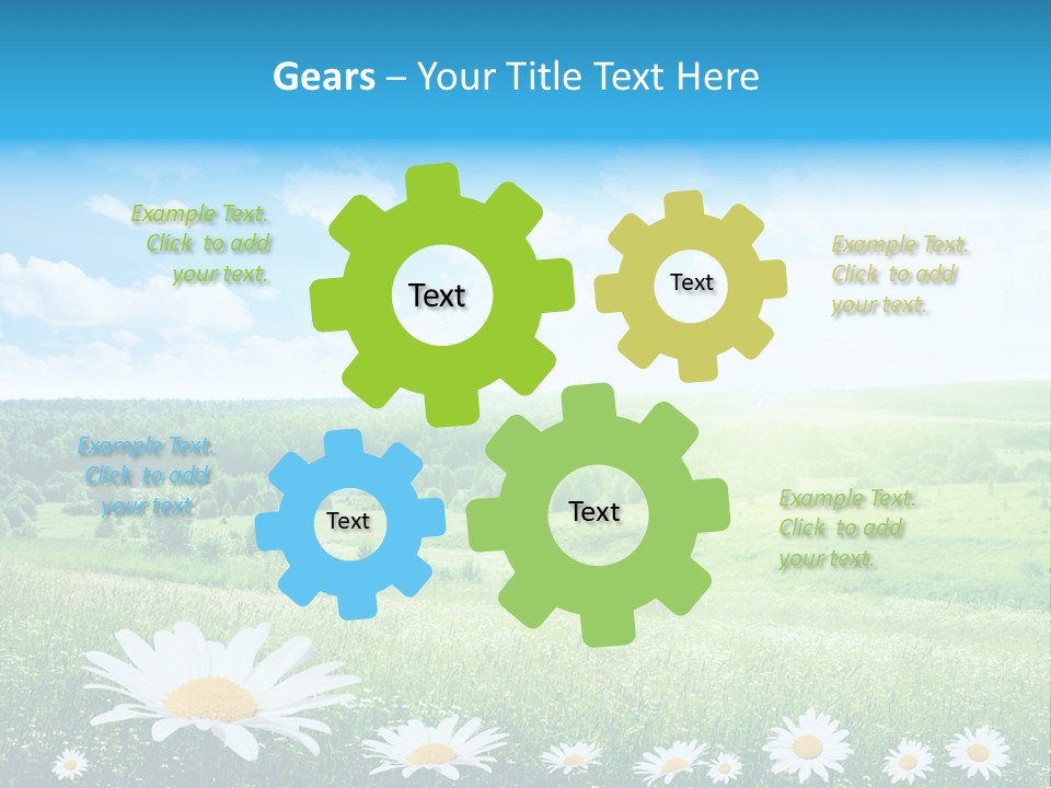 Cloud Floral Pasture PowerPoint Template