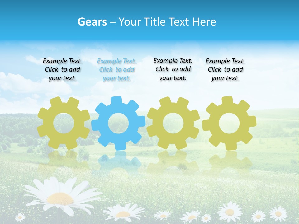Cloud Floral Pasture PowerPoint Template