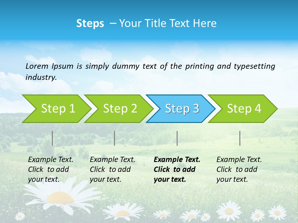 Cloud Floral Pasture PowerPoint Template