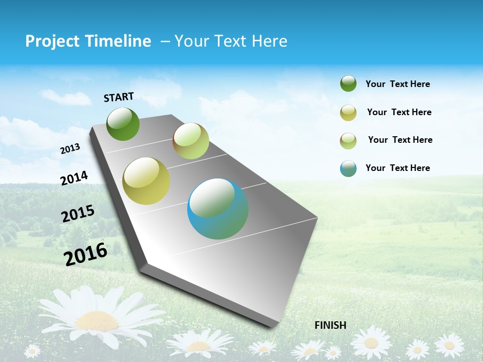 Cloud Floral Pasture PowerPoint Template