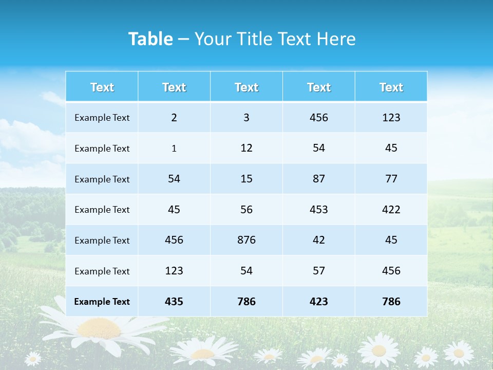 Cloud Floral Pasture PowerPoint Template