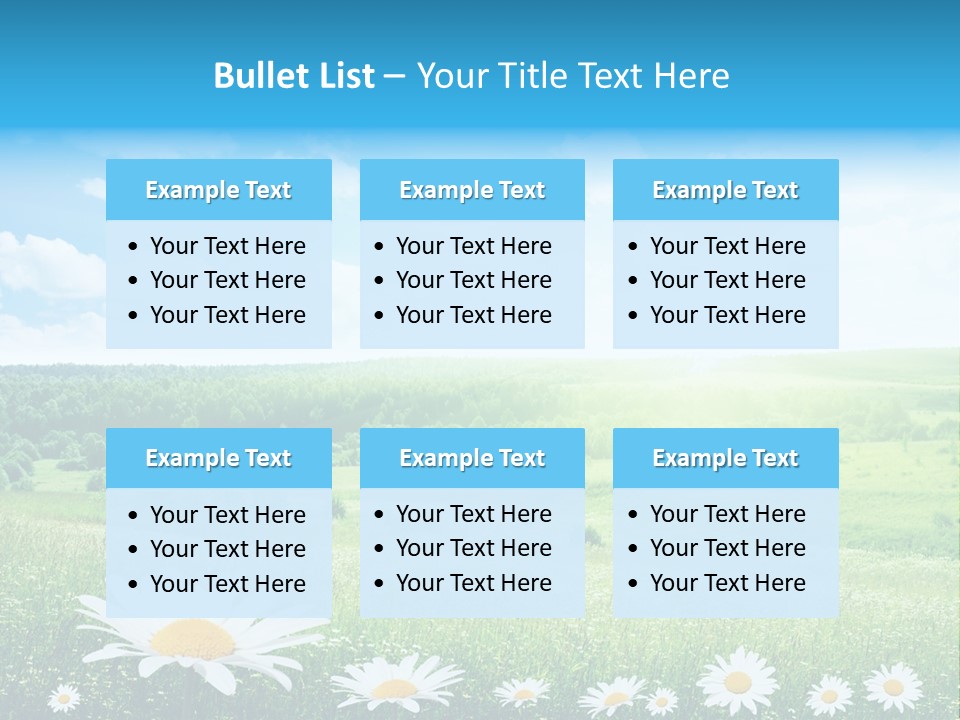 Cloud Floral Pasture PowerPoint Template