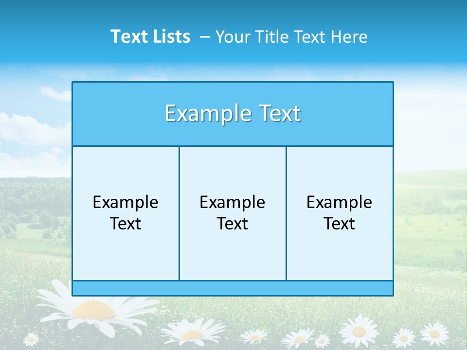 Cloud Floral Pasture PowerPoint Template