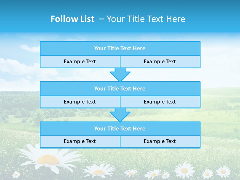 Cloud Floral Pasture PowerPoint Template