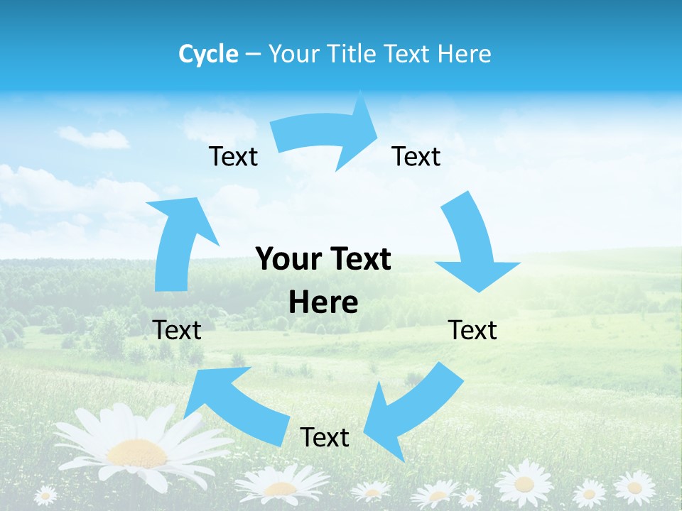 Cloud Floral Pasture PowerPoint Template