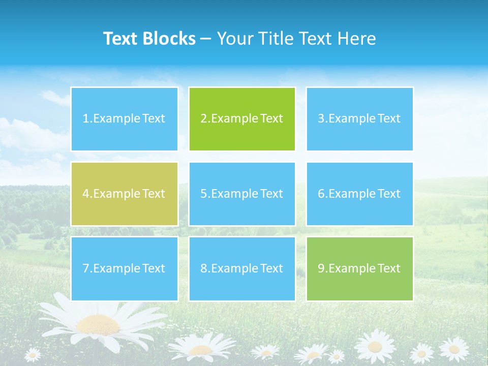 Cloud Floral Pasture PowerPoint Template