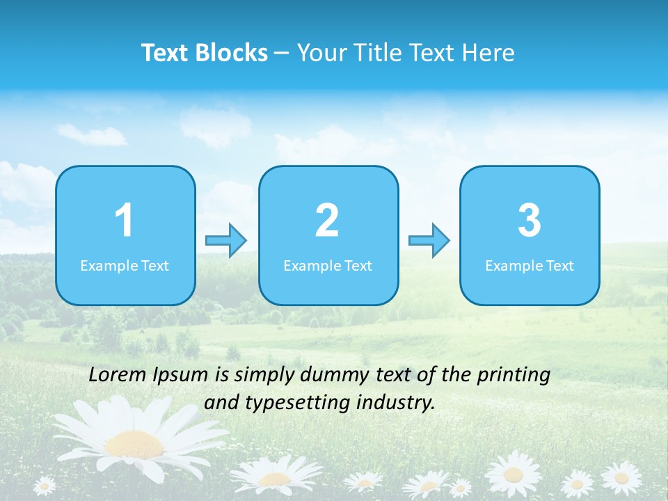 Cloud Floral Pasture PowerPoint Template