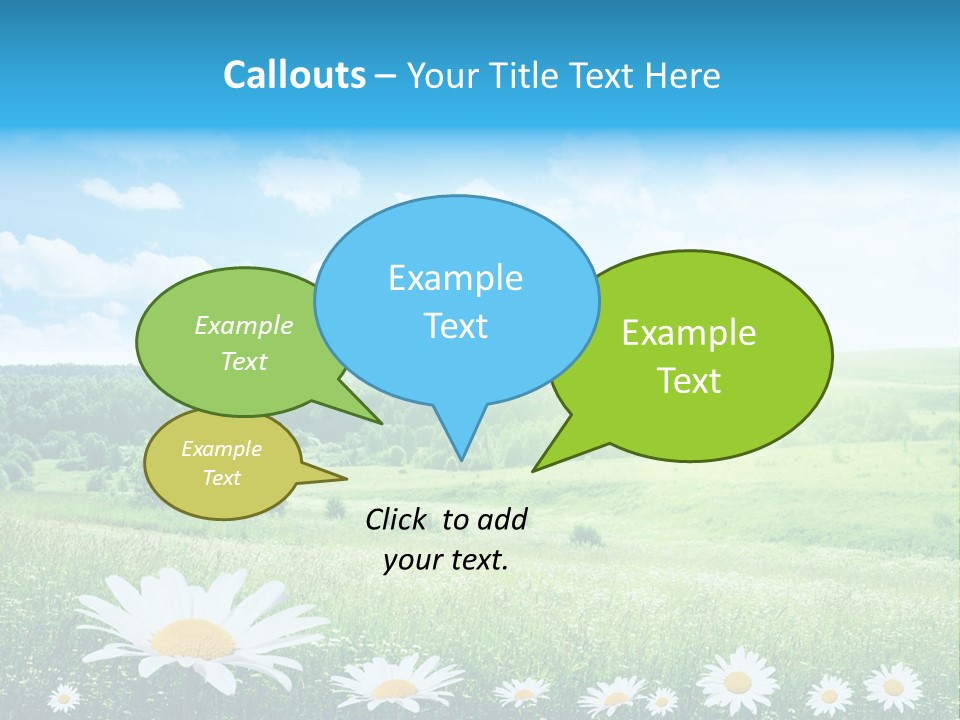 Cloud Floral Pasture PowerPoint Template