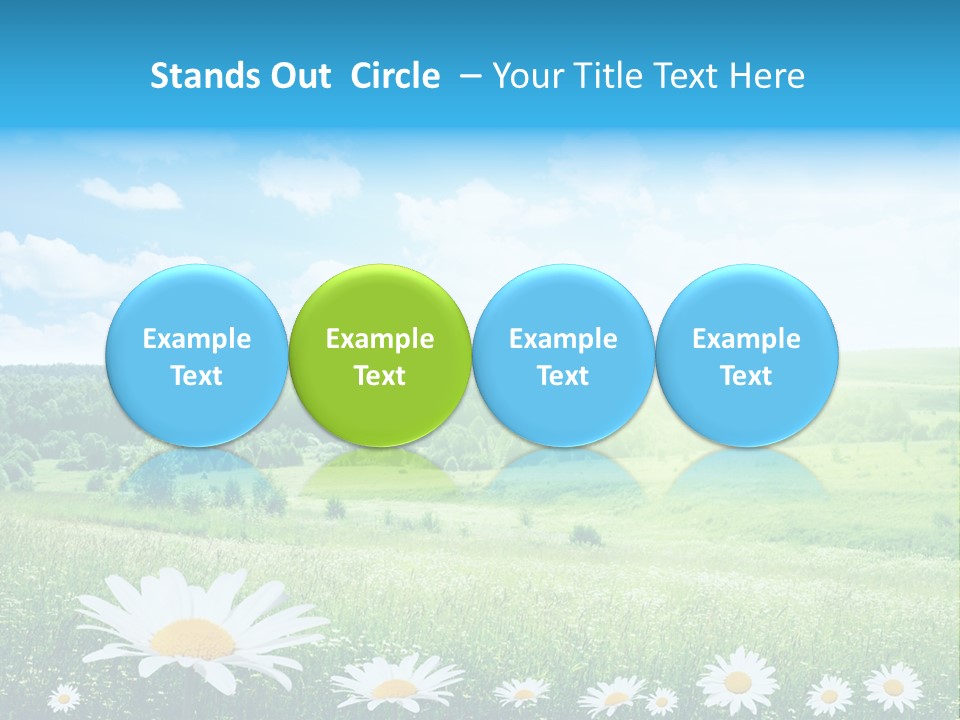 Cloud Floral Pasture PowerPoint Template