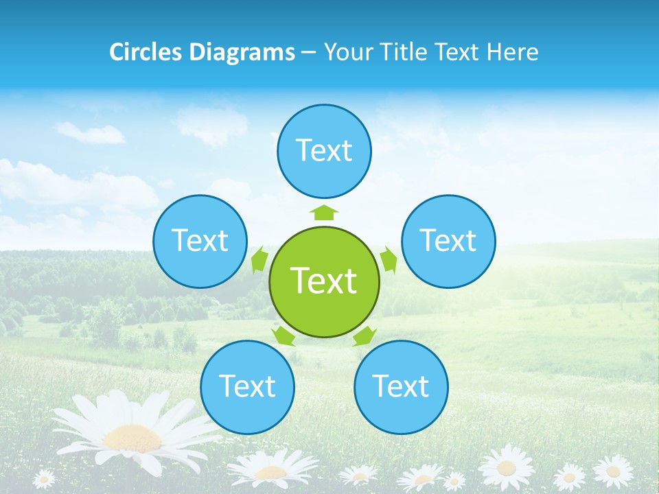 Cloud Floral Pasture PowerPoint Template