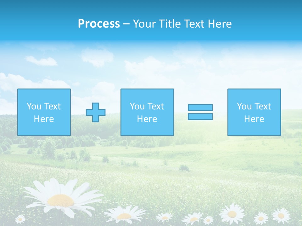 Cloud Floral Pasture PowerPoint Template